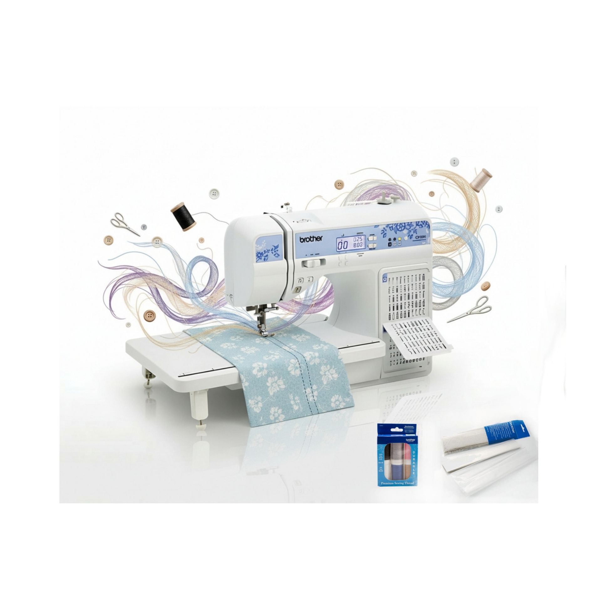 Brother Computerized Sewing Machine with Accessories Bundle
