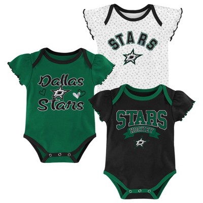  NHL Dallas Stars Girls' Winning Goal Bodysuit Set 3pk - 18M 