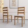 Racxily Scandinavian Dining Chairs, Set of 2 Upholstered Wooden Chairs with Horizontal Back for Dining & Living Room - 2 of 4