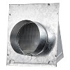 Lambro® 6-In. 26-Gauge Galvanized Steel Fresh Air Intake Wall Vent with Wire-Mesh Screen and 3-In. Pipe, No Damper, 3460GNDMS in Silver - 3 of 4