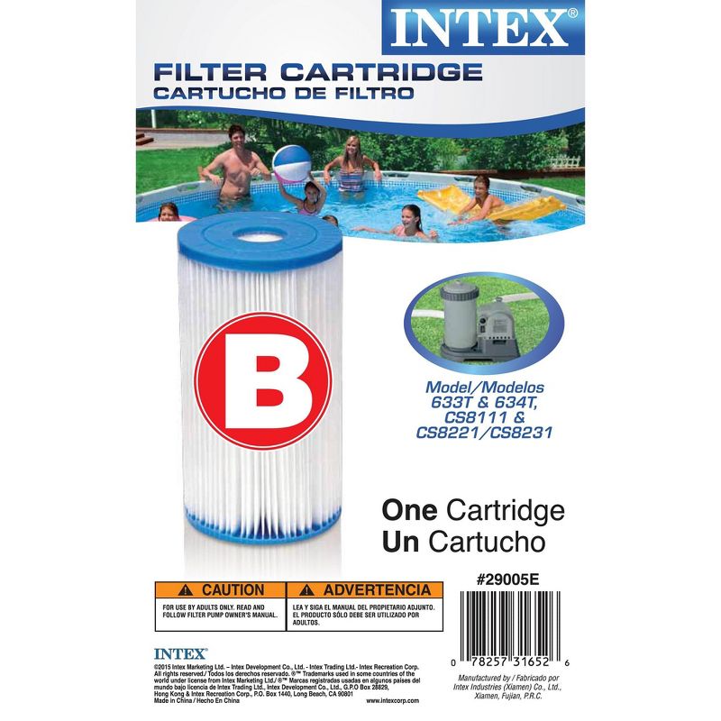 Intex 29005E Easy Set Type B Replacement Filter Pump Cartridge for Swimming Pool, 3 of 7