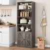 Farmhouse Bookcase with Doors Bookshelf - 4 of 4