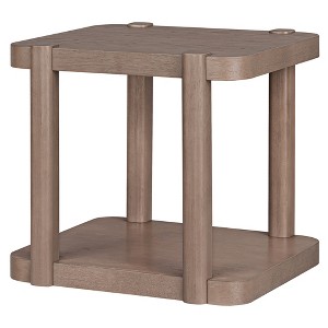 ROME + OAK Coriles End Table, Wood Home Accent Furniture with Shelf ...