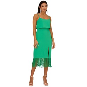 Adrianna Papell Womens Solid Slit Midi Dress - 1 of 1