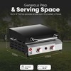 GasOne 2 Burner Flat Top Gas Grill with Lid – Auto Ignition Propane – Premium Stainless Steel Body with Pre Season Griddle, Oil Drip Tray - 2 of 4