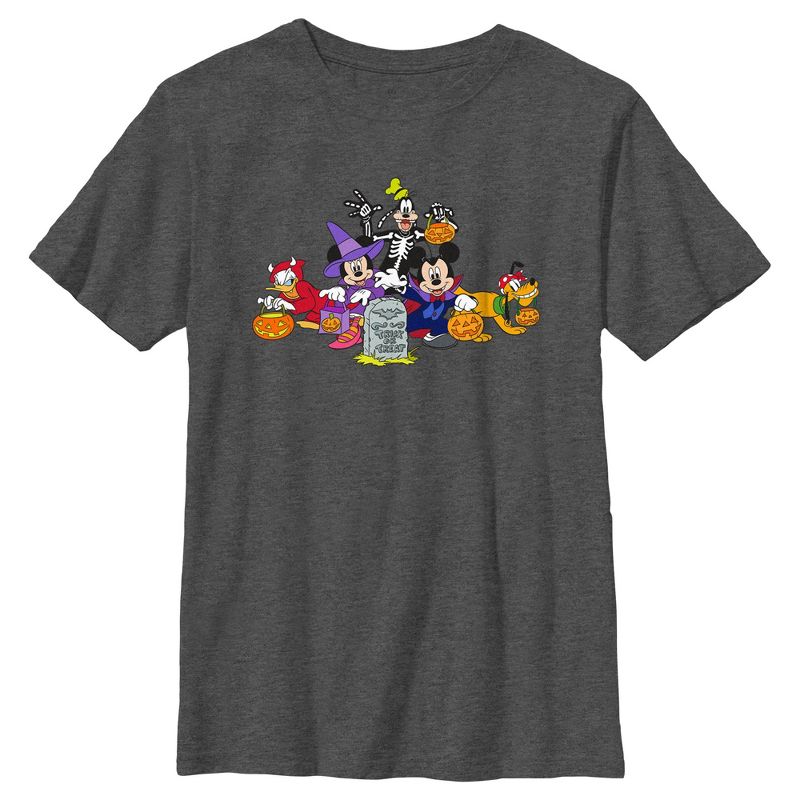 Boy's Mickey & Friends Halloween Group Shot T-Shirt, 1 of 6