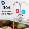 Stainless Steel Utility Sink, Free Standing Single Bowl Kitchen Sink with Faucet, Hot and Cold Water Pipe, Freestanding Commercial Sink - 4 of 4