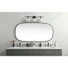 Elegant Lighting Metal Frame Oval Mirror 30x60 Inch in Black - 2 of 4