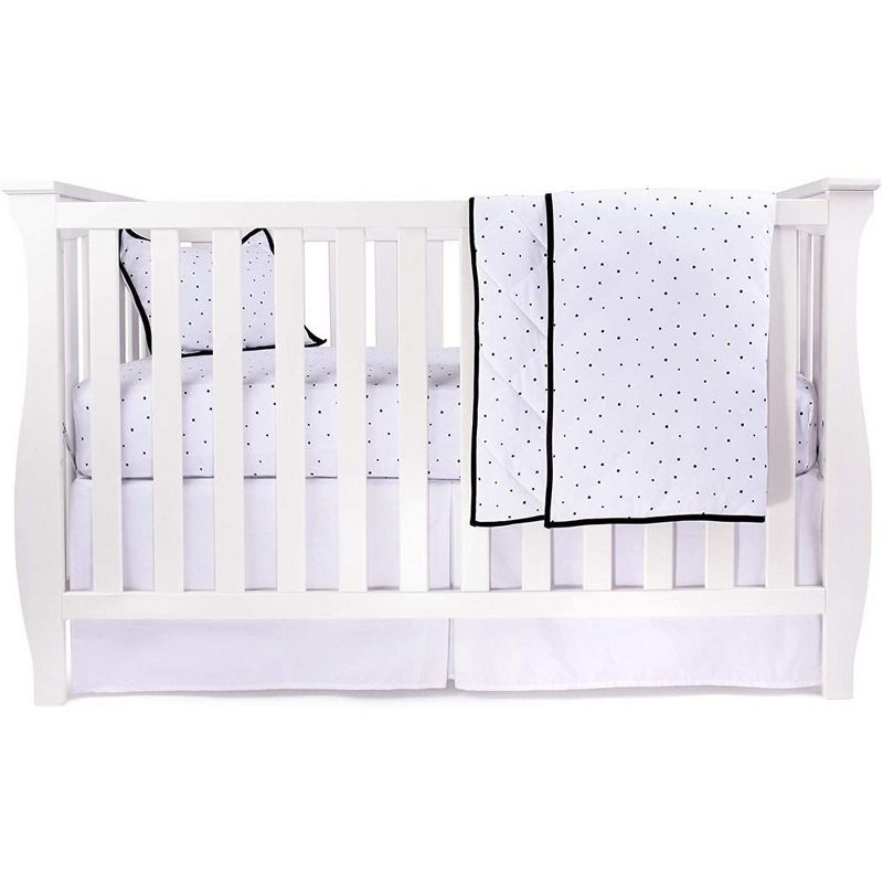 Ely's & Co. Baby Crib Bedding Sets Includes Crib Sheet, Quilted Blanket, Crib Skirt, and Baby Pillowcase  4 Piece Set, 1 of 6