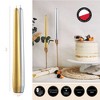 Spaas Gold Taper Candles - 4 Pack  - 9.5" Tall Gold Candlesticks - 8 Hour Burn - 3 of 4