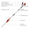 Ukoke 40V Cordless Pole Hedge Trimmer, 18" Dual-Action Blades, 3-Position Pivot Head, 0.8" Cutting Capacity, Battery & Charger Included - 2 of 4