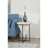 Treasure Trove Accents Accent Table Hyperion White/Black: Marble Top, Iron Frame, No Assembly Required - 4 of 4