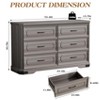 Farmhouse 52'' W 6 Drawer Double Dresser for Bedroom - 4 of 4