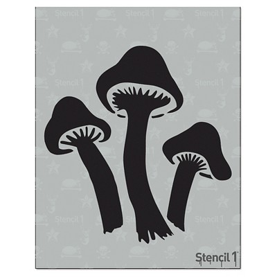 Stencil1 Mushroom - Stencil 8.5" x 11"