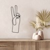Peace Sign - Metal Line Art Wall Decor Sculpture - 3 of 4