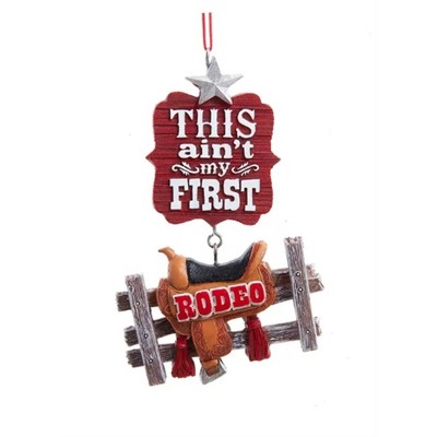 Kurt Adler Resin Ornament for Christmas Tree, This Ain't My First Rodeo