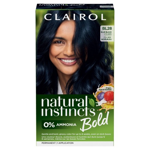 Natural Instincts Clairol Permanent Hair Color Bold - Bl28 Blue Black  Colibri : Target