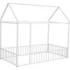 Streamdale Twin Size Metal Bed House Bed Frame with Fence, for Kids, Teens, Girls, Boys, White - 4 of 4