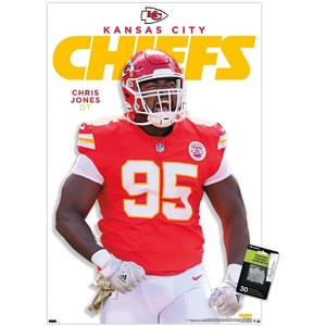 Trends International NFL Kansas City Chiefs - Chris Jones Feature Series 25 Unframed Wall Poster Prints - 1 of 4