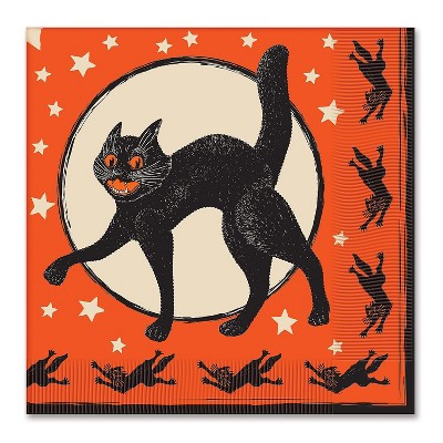 Beistle 6 1/2" x 6 1/2" Halloween Luncheon Napkins; Orange 32/Pack 08102