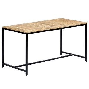 vidaXL Dining Table Brown and Black - 1 of 4