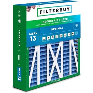 Filterbuy 20x23x5 Air Filter (1-Pack), Pleated MERV 13 Health Defense HVAC AC Furnace Air Filters for Bryant, Carrier, BDP, Day & Night, & Payne - 1 of 4