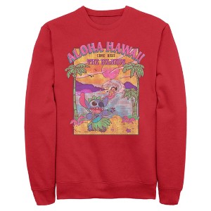 Men's Lilo & Stitch Aloha Hawaii Come Visit the Islands Sweatshirt - 1 of 4