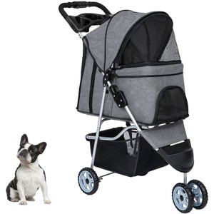 FDW Pet Strolle Dog Cat Jogger Stroller for Medium Small Dogs Cats Travel Stroller with 360° Swivel Wheels Large Storage Basket - 1 of 4