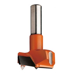 CMT USA 317.240.11 10 x 26mm Parallel Shank Double Edge Woodworking Hinge Boring Bit with Non Stick Scoring Knives & 1mm Center Balance, Carbide Steel - 1 of 2