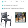 Sunnydaze Polypropylene Stackable Illias Outdoor Patio Arm Chair - image 2 of 4