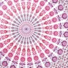 HomeRoots 92" X 84" Pink White And Red Mandala Cotton Hanging Tapestry - 4 of 4