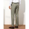 Lars Amadeus Men's Regular Fit Flat Front Contrast Color Striped Dress Trousers - 3 of 4