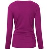 BLUEMING Womens Maternity Shirts Long Sleeve Crew Neck Basic Tank Tops Side Buttons Pregnant Shirts - 2 of 4