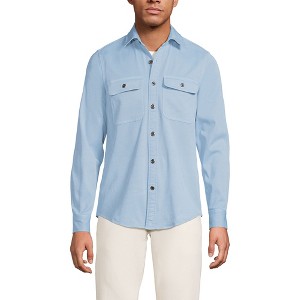 Lands' End Men's Sun Washed Overshirt - 1 of 4