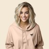 Dalix Black Cat Embroidered Fleece Cropped Hoodie Cold Fall Winter Women - 3 of 4