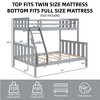 Dsvimoy Bed Twin Over Full Bunk Bed Flexible Ladder Strong Support for Kids Room
, Gray, 78.03"*56.81"*63.31" - 3 of 4