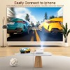 CLOKOWE Mini Projector, Upgraded Portable Projector with 9000 Lux and Full HD 1080P, Compatible with iOS/Android Phone/Tablet/Laptop/PC/TV Stick/Box - 3 of 4
