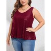 Sequin Tops Plus Size Glitter Tank Top Sleeveless Sparkle Shimmer Shirt Tops Camisole Vest - 2 of 4