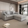 WJShome Cloud Couch Modular Sectional Sofa,82.68" L Shaped Couch,Down Filled Convertible Wide Seater,2 Seater+Ottoman,Covers Washable&Replaceable - 2 of 4