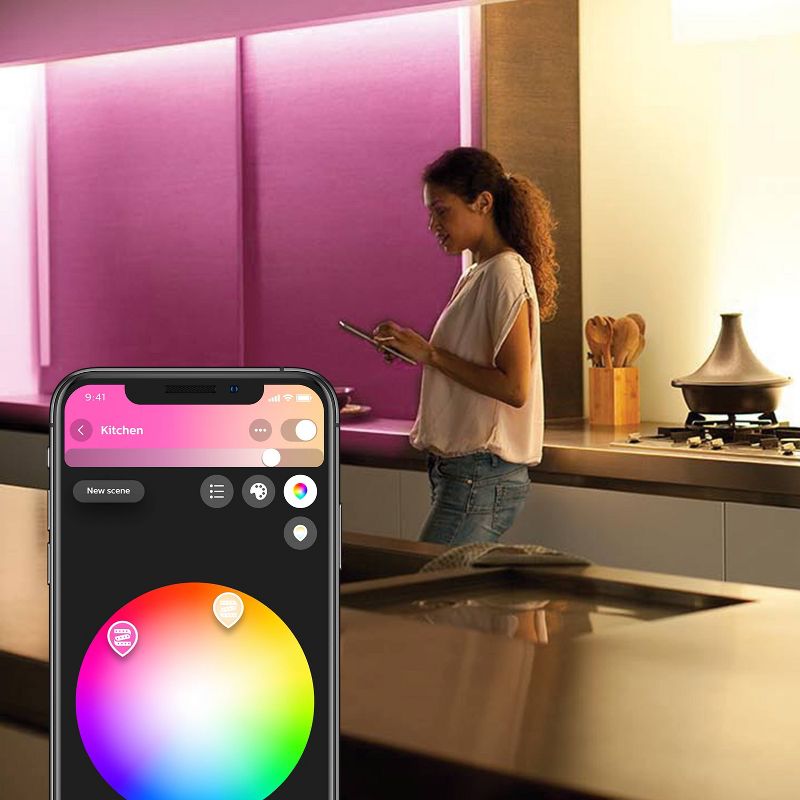 Philips Hue White and Color Ambiance Bluetooth Enabled Lightstrip Base Kit, 4 of 10