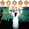 Costway 6FT Halloween Inflatable Blow Up Ghost w/ Pumpkin LED Lights Yard Decoration - 3 of 4