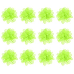 Unique Bargains Mesh Fabric Full Chiffon Flowers for DIY 12 Pcs - 1 of 4