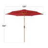 Best Choice Products 10ft Outdoor Woodgrain Pattern Steel Market Patio Umbrella w/ Crank, Tilt - 2 of 4