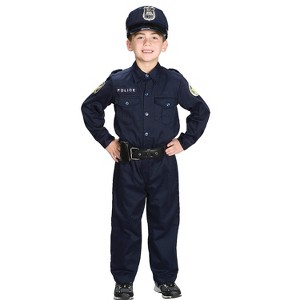 Aeromax Kids' Police Officer Costume - Size 4-6 - Blue - 1 of 1