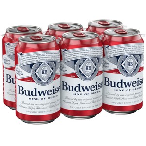 Budweiser American Lager Beer - 6pk/12 fl oz Cans - 1 of 4