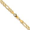 Black Bow Jewelry Men's 6.25mm 14k Yellow Gold Solid Flat Figaro Chain Bracelet, 8 Inch - 2 of 4