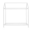 House Bed Frame Twin Size Kids Bed Frame Metal  Platform Bed  Floor Bed for Kids Boys Girls No Box Spring Needed White - 3 of 4