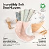 KeaBabies 6-Pack Cami Baby Washcloths for Newborn, 10x10 Organic Cotton Face Wash Cloths for Babies, Soft & Absorbent Baby Bath Towels - 2 of 4