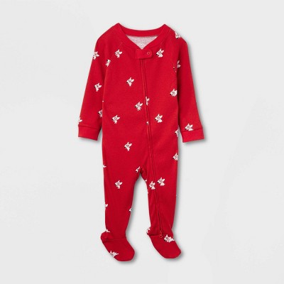 Image of Baby Bullseye Microfleece Matching Family Pajama Union Suit - Wondershop™ Red 6-9M