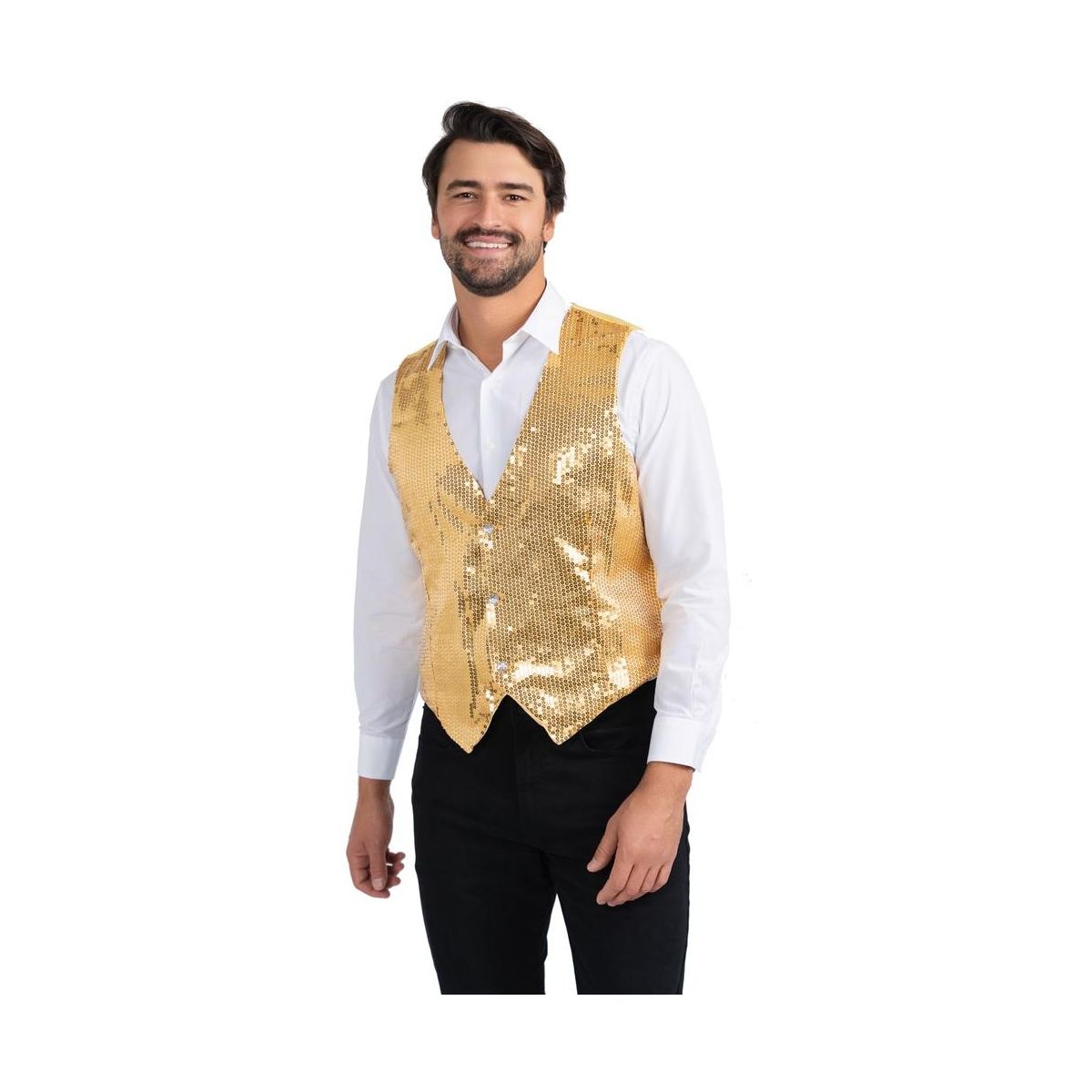Dress Up America Sequin Vest -Shiny Dance Vest For Adults - thumbnail 2